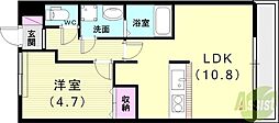グリーンヒルズ 1LDKの間取図画像