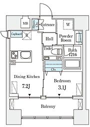 STANDZ京都二条 601 6階2LDKの間取り
