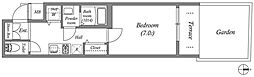 アドバンス京都烏丸町 1Kの間取図画像