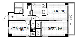 ベリエ茶五 1SLDKの間取図画像