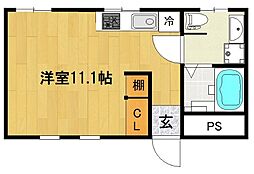 伸幸ビル ワンルームの間取図画像