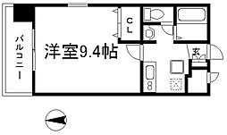 ハウスセゾン今出川河原町 1Kの間取図画像