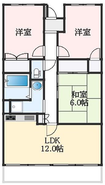 ロイヤル高石 ｜大阪府高石市取石3丁目(賃貸マンション3LDK・2階・70.40㎡)の写真 その2