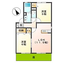 ロイヤルガーデンミルフィーＥ  ｜ 岡山県倉敷市大内（賃貸アパート2LDK・1階・53.76㎡） その2