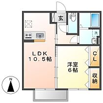 ブライト倉敷　Ｂ  ｜ 岡山県倉敷市西中新田（賃貸アパート1LDK・1階・40.84㎡） その2