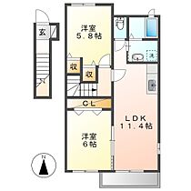 ソレイユII  ｜ 岡山県総社市中原（賃貸アパート2LDK・2階・55.81㎡） その2