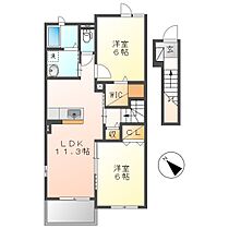 岡山県総社市溝口（賃貸アパート2LDK・2階・58.21㎡） その2