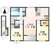 岡山県小田郡矢掛町矢掛（賃貸アパート2LDK・2階・59.16㎡） その2