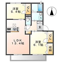 グランマスト平田Ｂ  ｜ 岡山県倉敷市平田（賃貸アパート2LDK・2階・58.10㎡） その2