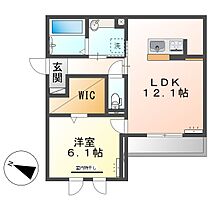 ＭII  ｜ 岡山県倉敷市石見町（賃貸アパート1LDK・2階・46.83㎡） その2