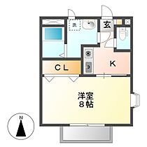 ミレニアムハイツ  ｜ 岡山県倉敷市鳥羽（賃貸アパート1K・2階・26.32㎡） その2