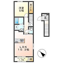 岡山県倉敷市水江（賃貸アパート1LDK・2階・44.32㎡） その2