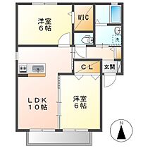 エバーグリーンオークA  ｜ 岡山県総社市井尻野（賃貸アパート2LDK・1階・52.29㎡） その2