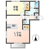 アルカンジュ平田  ｜ 岡山県倉敷市平田（賃貸アパート1LDK・1階・43.89㎡） その2