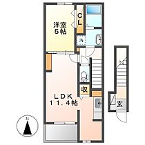 グラン　ソレイユ  ｜ 岡山県総社市門田（賃貸アパート1LDK・2階・42.28㎡） その2