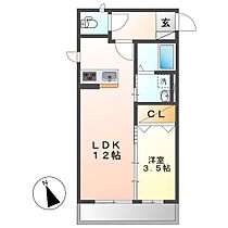 岡山県倉敷市茶屋町（賃貸アパート1LDK・2階・40.33㎡） その2