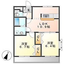 岡山県倉敷市真備町川辺（賃貸アパート2LDK・1階・51.66㎡） その2