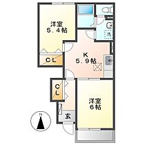 岡山県都窪郡早島町早島（賃貸アパート2K・1階・42.77㎡） その2