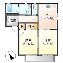 コスモタウンＣ  ｜ 岡山県倉敷市福田町古新田（賃貸アパート2K・1階・43.75㎡） その2