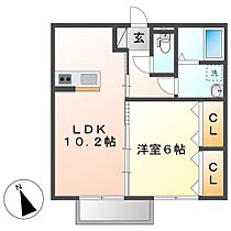 岡山県倉敷市福田町古新田（賃貸アパート1LDK・2階・40.84㎡） その2