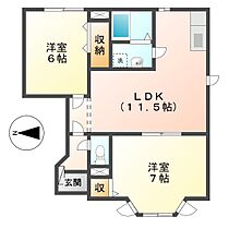 岡山県倉敷市児島小川9丁目（賃貸アパート2LDK・1階・53.51㎡） その2