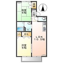 エクセル片岡Ｂ  ｜ 岡山県倉敷市南畝3丁目（賃貸アパート2LDK・2階・50.39㎡） その2