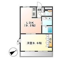 グランドハイム福田  ｜ 岡山県倉敷市福田町古新田（賃貸アパート1LDK・1階・41.04㎡） その2