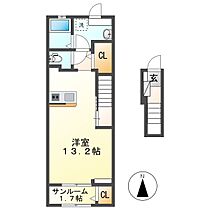 岡山県倉敷市中畝2丁目（賃貸アパート1K・2階・40.94㎡） その2