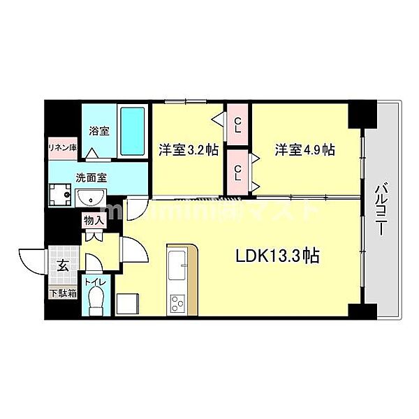 リヴェント福島野田 ｜大阪府大阪市福島区吉野1丁目(賃貸マンション2LDK・11階・49.49㎡)の写真 その2