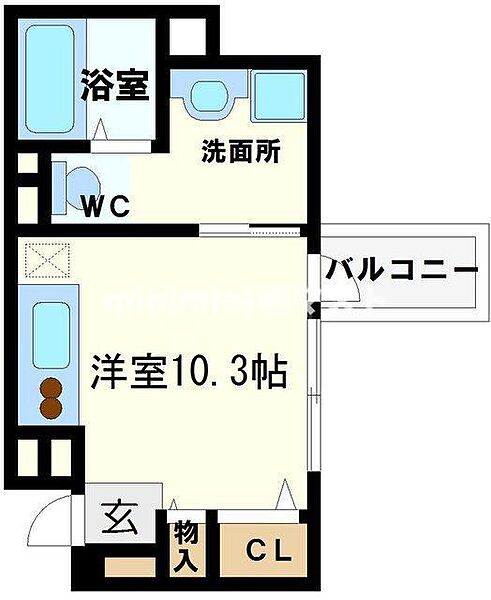 ルクレ北堀江 1205｜大阪府大阪市西区北堀江1丁目(賃貸マンション1R・12階・26.51㎡)の写真 その2