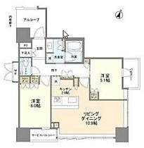 ザ・ファインタワー大阪肥後橋 601 ｜ 大阪府大阪市西区江戸堀1丁目22-33（賃貸マンション2LDK・6階・60.24㎡） その2