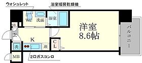 エスリード阿波座シティウエストII  ｜ 大阪府大阪市西区本田2丁目（賃貸マンション1K・9階・25.47㎡） その2