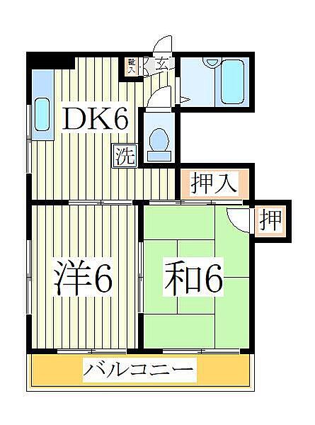 千葉県柏市柏3丁目(賃貸マンション2DK・3階・35.71㎡)の写真 その2