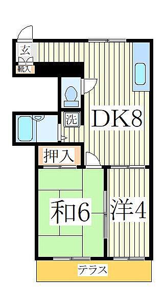 千葉県柏市明原2丁目(賃貸アパート2DK・1階・38.00㎡)の写真 その2