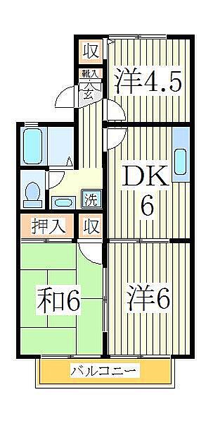 千葉県流山市南流山7丁目(賃貸アパート3DK・2階・50.09㎡)の写真 その2