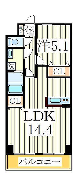 千葉県柏市十余二(賃貸マンション1LDK・1階・47.50㎡)の写真 その2