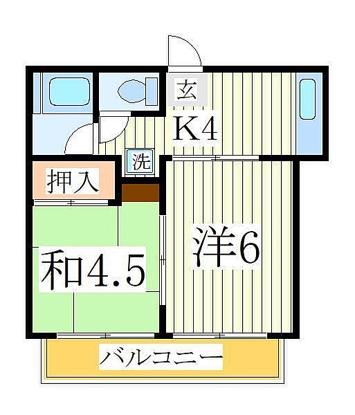 千葉県柏市富里2丁目(賃貸アパート2K・2階・27.54㎡)の写真 その2