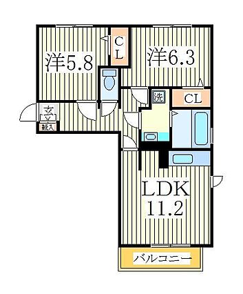 エスポワールE_間取り_0