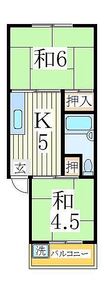 千葉県柏市泉町(賃貸マンション2K・1階・26.79㎡)の写真 その2