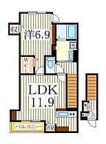 クローバーヒルズ  ｜ 千葉県野田市山崎（賃貸アパート1LDK・2階・48.40㎡） その2