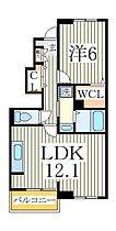 オーチャード　ビレッジＢ  ｜ 千葉県白井市根（賃貸アパート1LDK・1階・45.06㎡） その2