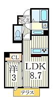 ラ・セゾンクレール  ｜ 千葉県柏市松ケ崎（賃貸アパート1LDK・1階・30.48㎡） その2