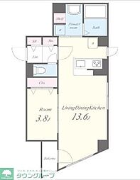 カルペンテリア　エッセ 3階1LDKの間取り