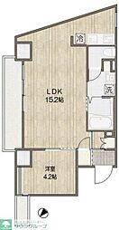 ラ・ブークル 3階1LDKの間取り