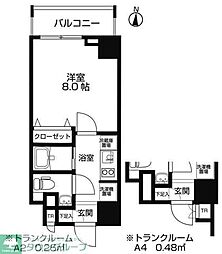 ラクラス両国 3階1Kの間取り