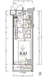 GENOVIA亀戸V 7階1Kの間取り