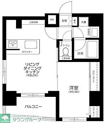 ブレシア新御徒町 7階1LDKの間取り