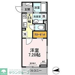 D-roomハウス秋葉原 1階1Kの間取り