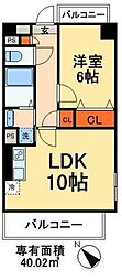 ラフィネット 1階1LDKの間取り