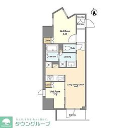 ＬａＳａｎｔｅ　上野 12階2LDKの間取り